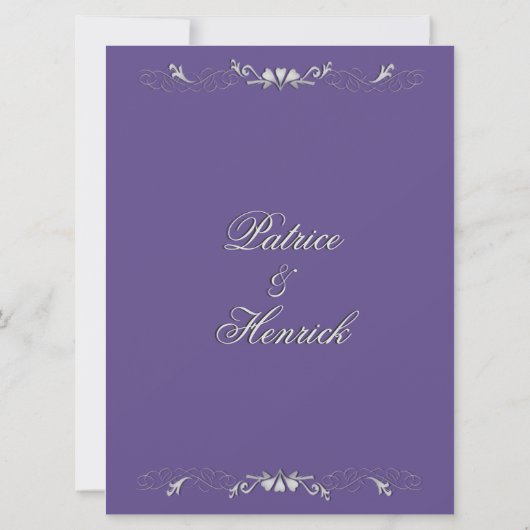 Plum Wedding Kaart (Achterkant)