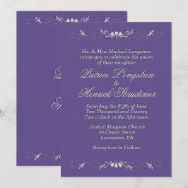 Plum Wedding Kaart
