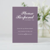 Plum Wedding Website Tussenvoegsel RSVP Kaartje (Staand voorkant)