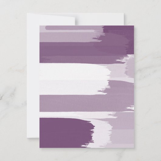 Plum White Brushstrokes Kaart (Achterkant)
