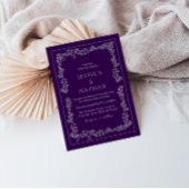 Plum & White Floral Wedding Kaart