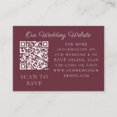 Plum White Orchid Pampas Grass Tropical Web QR Informatiekaartje (Voorkant)