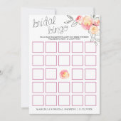 Plum Wine Bridal Bingo Kaart (Voorkant)