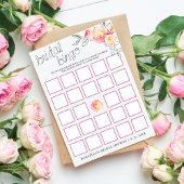 Plum Wine Bridal Bingo Kaart