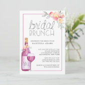 Plum Wine Bridal Brunch Kaart (Staand voorkant)