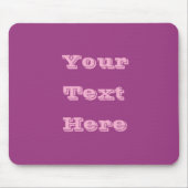 Plum Wine Paarse Lente Seizoen Effen Kleur Muismat (Voorkant)