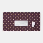 PLUM WITH GOLD IRISH CELTIC SHAMROCKS BUREAUMAT (Keyboard & Muis)