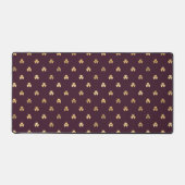 PLUM WITH GOLD IRISH CELTIC SHAMROCKS BUREAUMAT (Voorkant)
