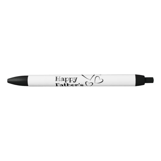 Pluma negra Happy Father's Day Zwarte Inkt Pen (Voorkant)
