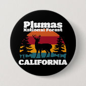 Plumas National Forest California Ronde Button 7,6 Cm (Voorkant)