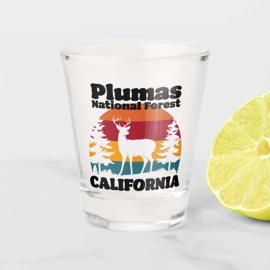Plumas National Forest California Shot Glas (Voorkant)