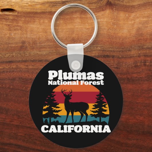 Plumas National Forest California Sleutelhanger (Achterkant)