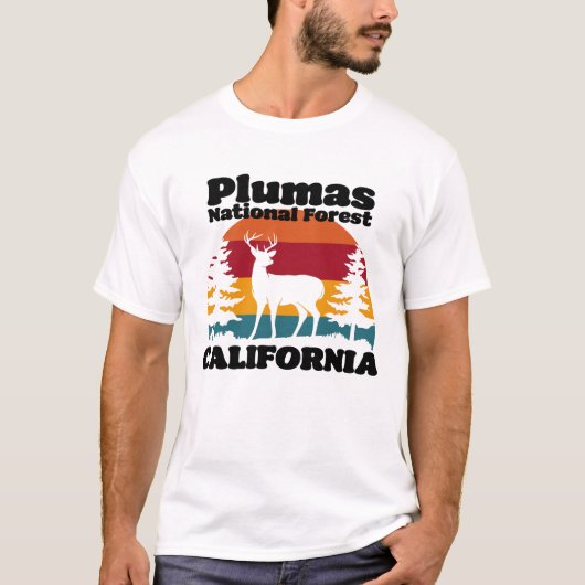 Plumas National Forest California T-shirt (Voorkant)