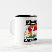 Plumas National Forest California Tweekleurige Koffiemok (Voorkant links)