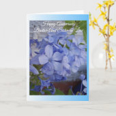 Plumbago Brother en Wife persoonlijk Jubileum Kaart (Gele Bloem)