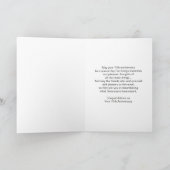 Plumbago Gepersonaliseerd 70th Wedding Jubileum Kaart (Binnen)