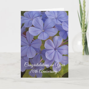 Plumbago Gepersonaliseerd 70th Wedding Jubileum Kaart