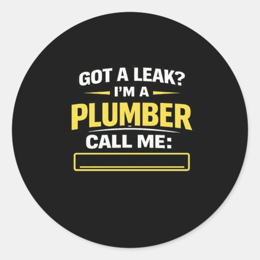 Plumber Advertising Sticker (Voorkant)