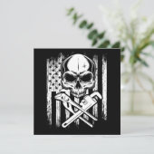 Plumber American Flag Plumbing Tool Tools Job Gift Kaart (Staand voorkant)