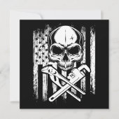 Plumber American Flag Plumbing Tool Tools Job Gift Kaart (Voorkant)