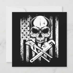 Plumber American Flag Plumbing Tool Tools Job Gift Kaart