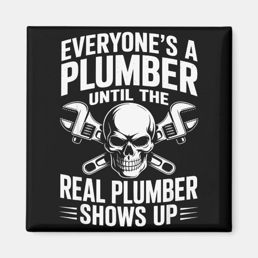 Plumber Art For Men Women Plumbing Pefitter Plumbe Magneet (Voorkant)