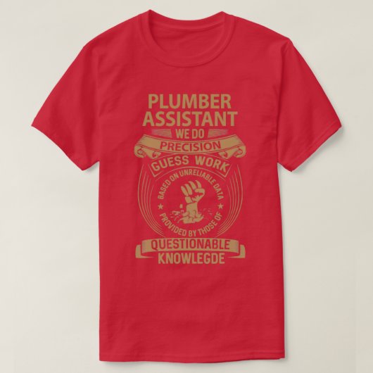 Plumber Assistant T-shirt (Design voorkant)