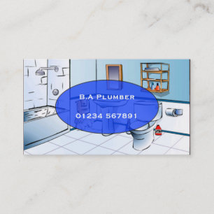 Plumber 'Bathroom Toon'-Visitekaartje Visitekaartje