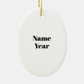 Plumber Black Silhouette-kerstversiering Keramisch Ornament (Achterkant)