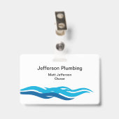 Plumber Business Badges (Back with Clip)