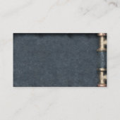 Plumber Business Card with Pipe DetaiI Visitekaartje (Achterkant)