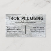 Plumber Contractor Handyman Cool Concrete textuur Visitekaartje (Voorkant)
