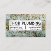 Plumber Contractor Handyman Cool Rustic Texture Visitekaartje (Voorkant)