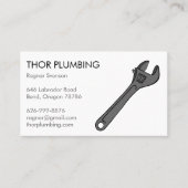 Plumber Contractor Handyman Mechanic Warian Cool Visitekaartje (Voorkant)