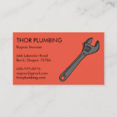 Plumber Contractor Handyman Mechanic WFrench Bold Visitekaartje (Voorkant)