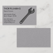 Plumber Contractor Handyman Mechanic WFrench Visitekaartje (Voorkant / Achterkant)