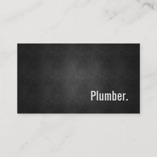Plumber Cool Black Metal Simity Visitekaartje (Voorkant)