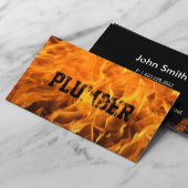 Plumber Creative Flaming Fire Typography Visitekaartje