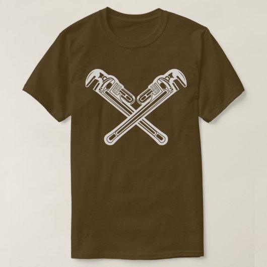 Plumber Crossed Wrenches T-shirt (Design voorkant)