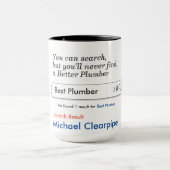 Plumber Custom Personalized Mug Mok (Midden)