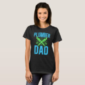 Plumber Dad Pipefitters Master Plumbing Steamfitte T-shirt (Voorkant volledig)
