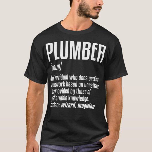 Plumber Definition Plumber cake grappige sms'jes p T-shirt (Voorkant)