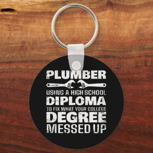 Plumber Diploma Degree Up Sleutelhanger