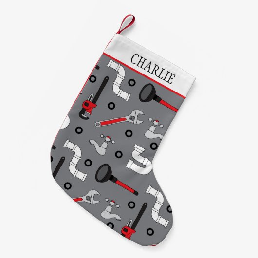 Plumber DIYer and Handyman Kleine Kerstsok (Voorkant (Hangend))