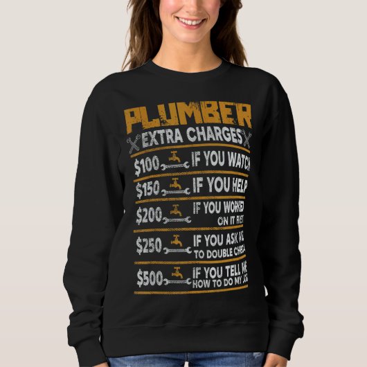 Plumber extra kosten trui (Voorkant)