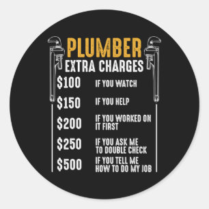 Plumber Extra Ladingen Leidingleiding Hobbyis C Ronde Sticker