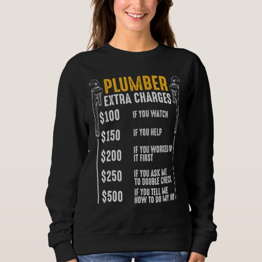 Plumber Extra Ladingen Leidingleiding Trui (Voorkant)