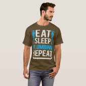 Plumber Funny Plumbing WFrench Tools T-shirt (Voorkant volledig)