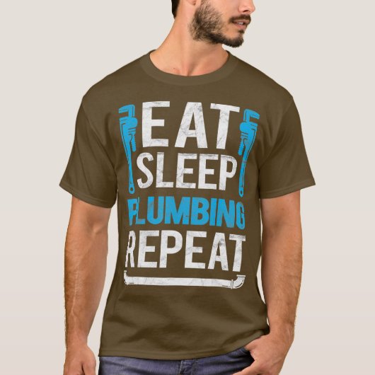 Plumber Funny Plumbing WFrench Tools T-shirt (Voorkant)