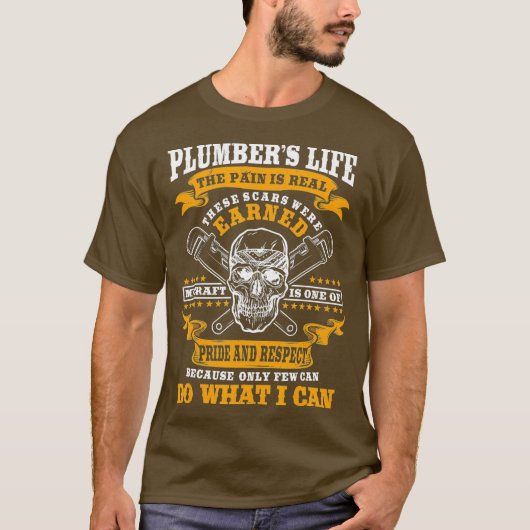 Plumber Gift Funny Professions Heating Engineer T-shirt (Voorkant)